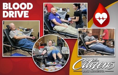 employees donating blood